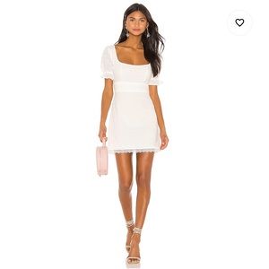 Embroidered Mini White Dress by Lovers + Friends